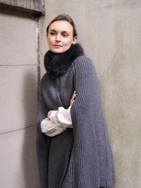 Cashmere and Fur Cape