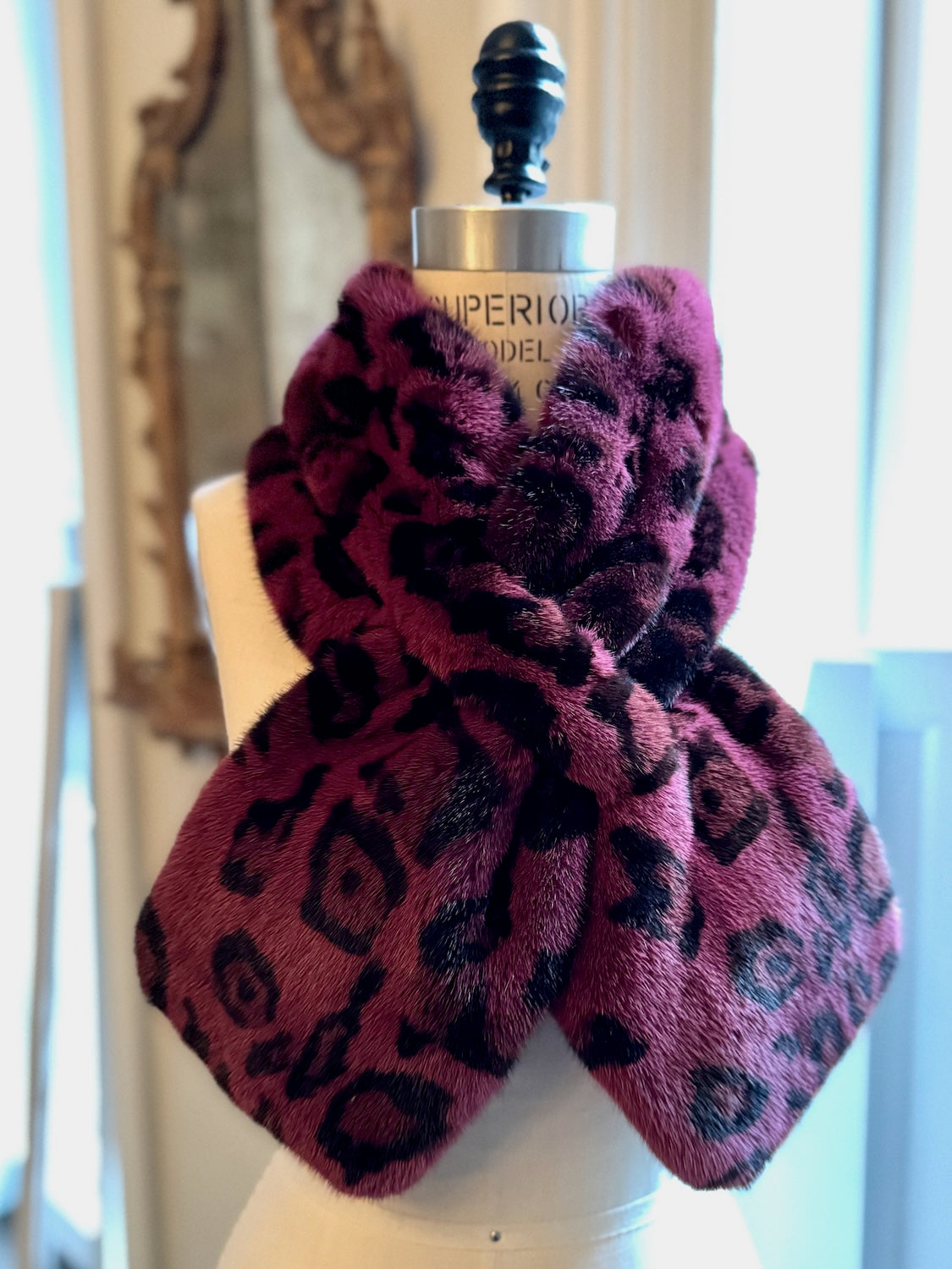 Mink "Leopard" Scarf