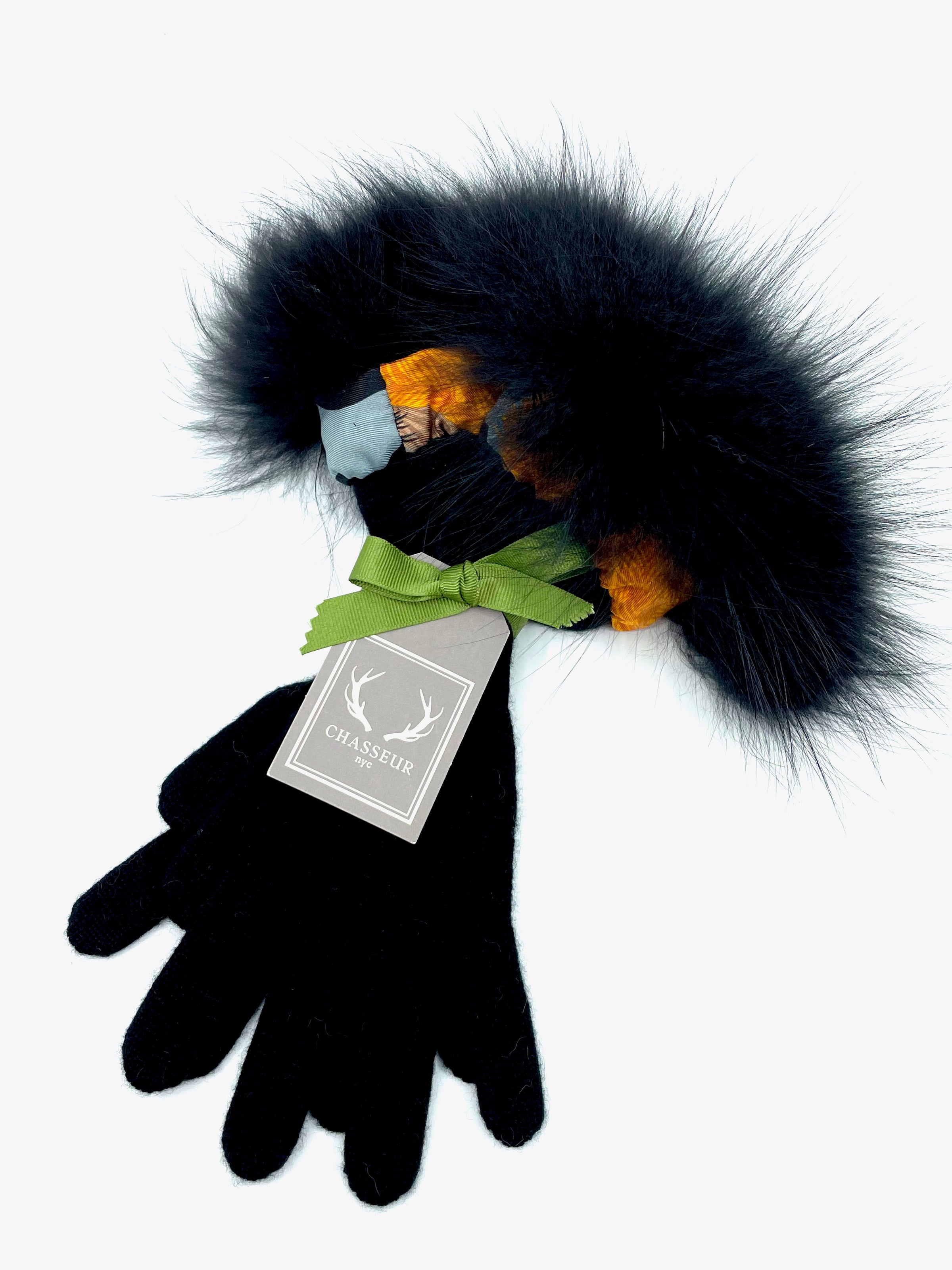 Cashmere Gloves with Fur Cuff