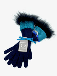Cashmere Gloves with Fur Cuff
