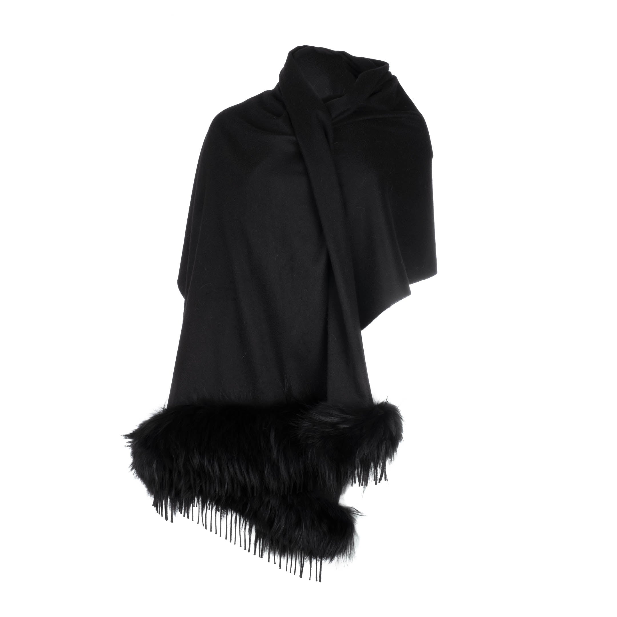 Cashmere Shawl with Fox
