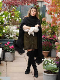 Cashmere Shawl with Fox
