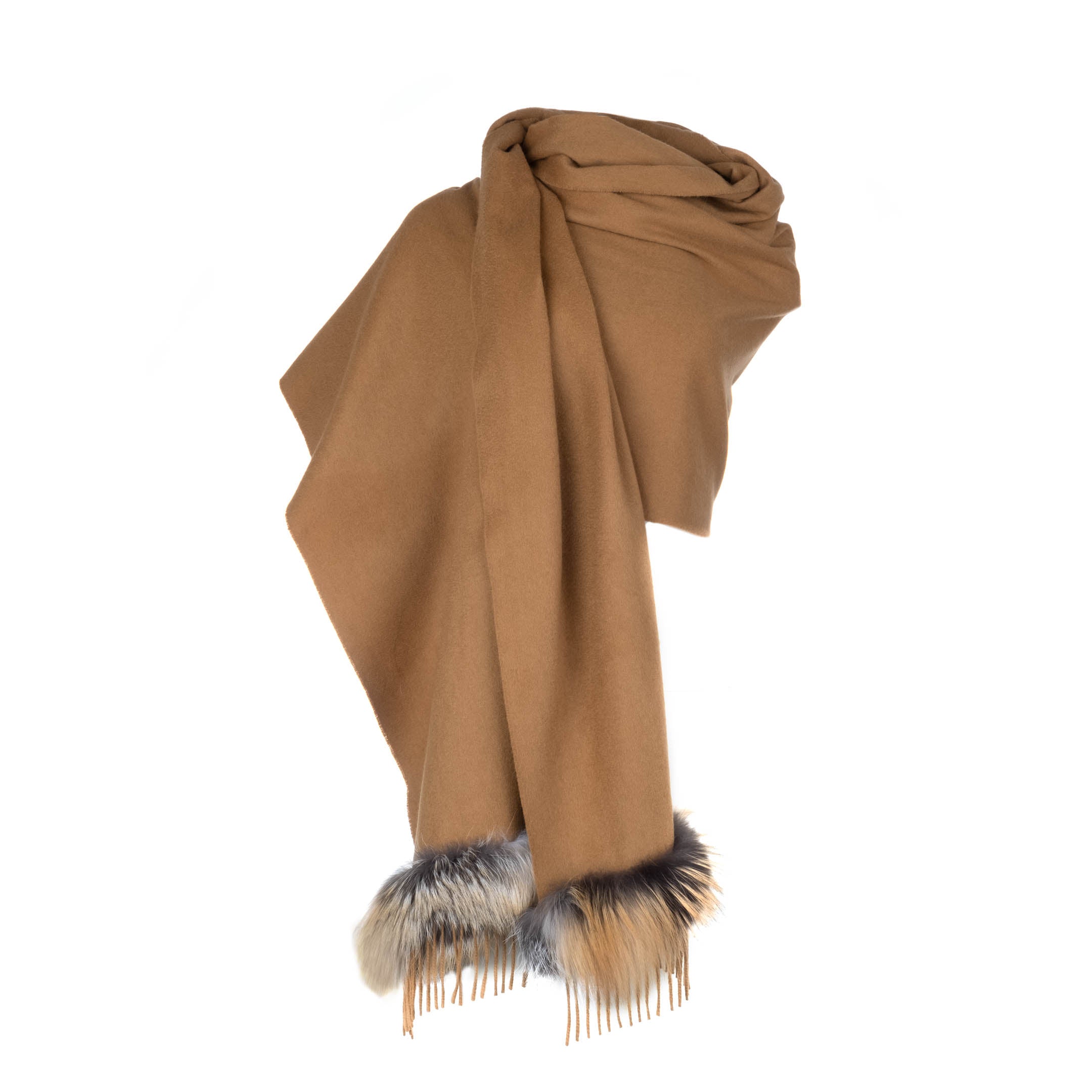 Cashmere Shawl with Fox