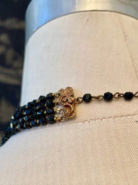 Jet Floral Choker, c1960s