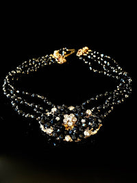 Jet Floral Choker, c1960s