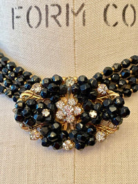Jet Floral Choker, c1960s