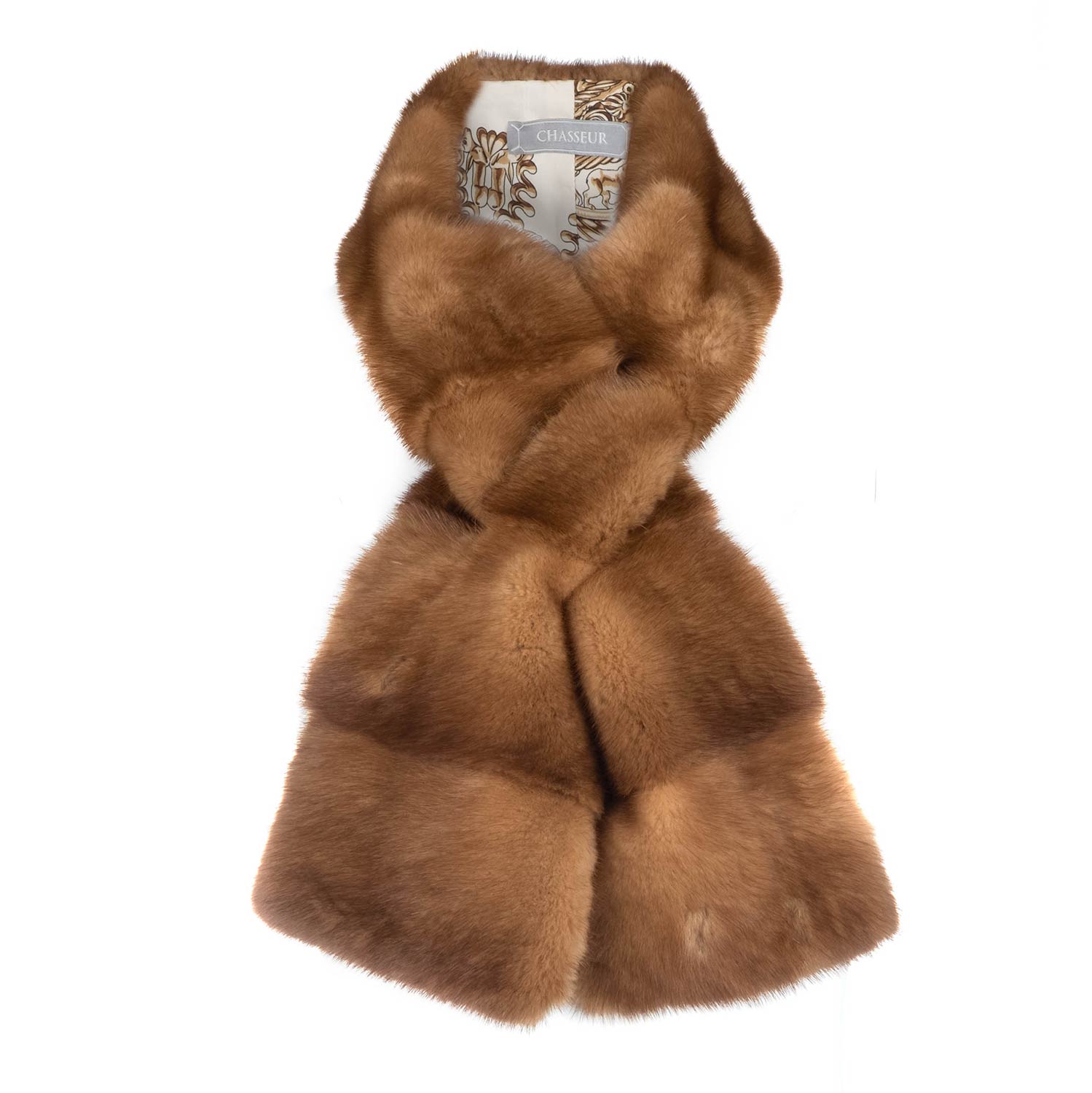 Mink Scarf with Hermès Silk