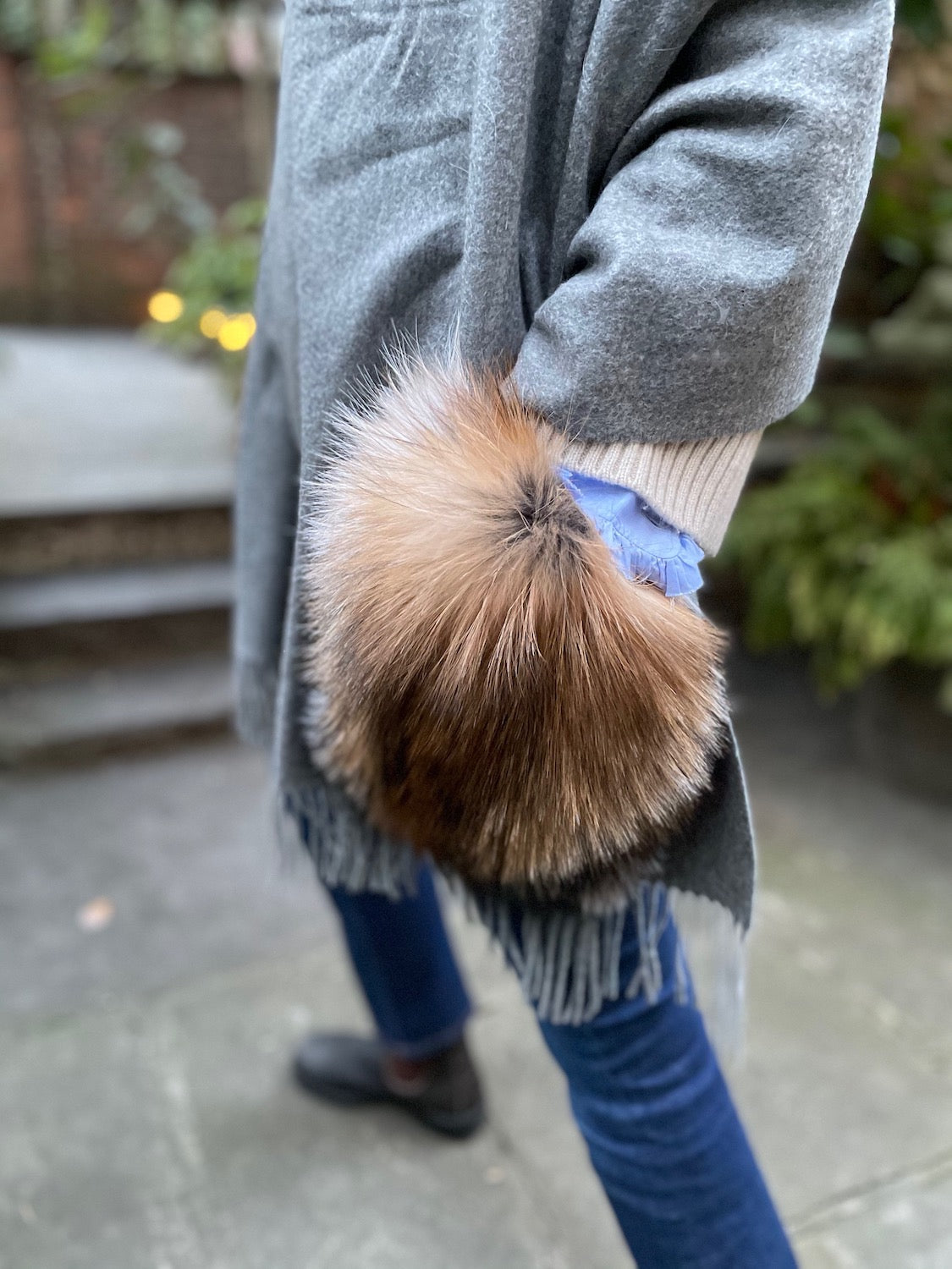 Cashmere and Fox Pocket Shawl