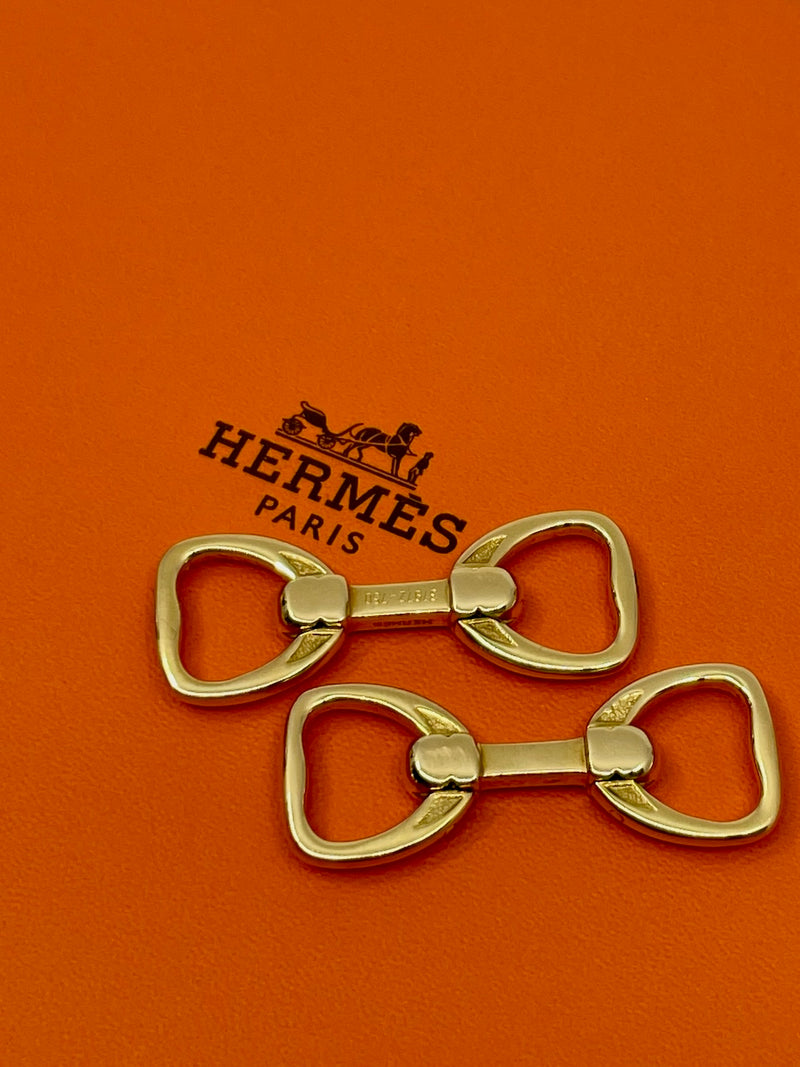 Etrier Cufflinks, 18k Gold, Hermès Paris