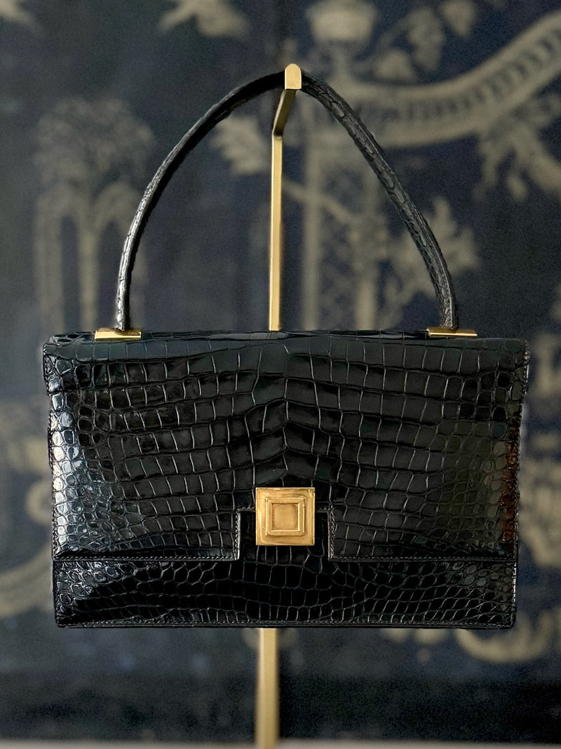 Crocodile Handbag, Hermès Paris, c1950s