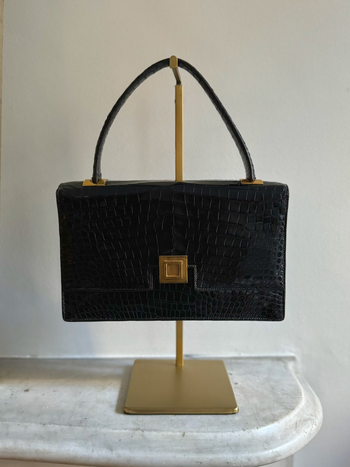 Crocodile Handbag, Hermès Paris, c1950s