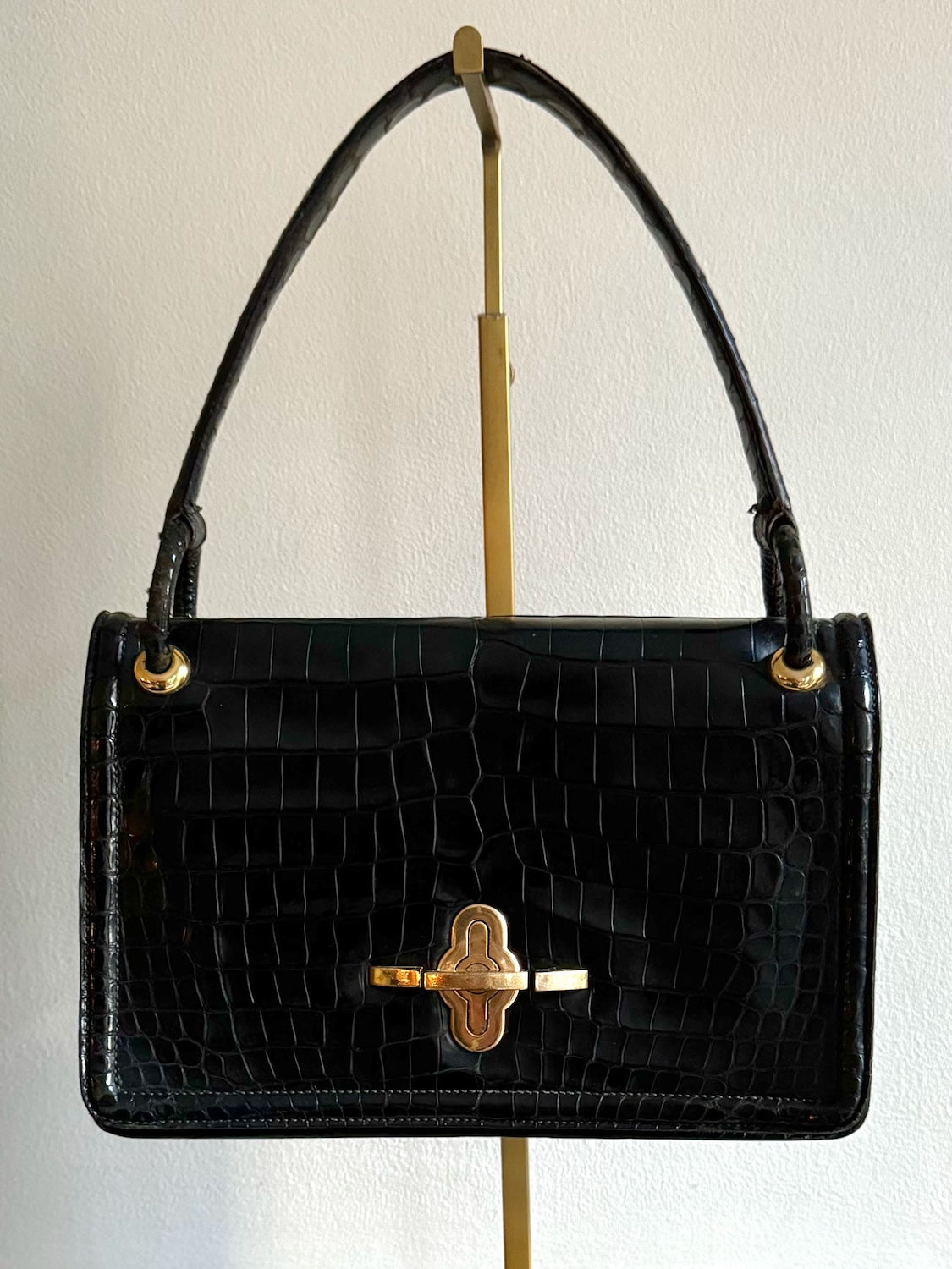 Crocodile Handbag Hermes Paris c1940s Chasseur NYC