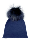 Cashmere and Fur Pompon Hat