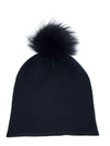 Cashmere and Fur Pompon Hat