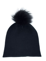 Cashmere and Fur Pompon Hat