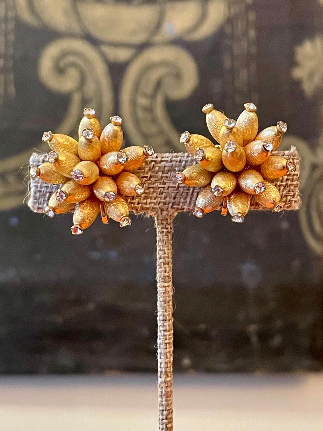 Sea Urchin Earclips, c1960s