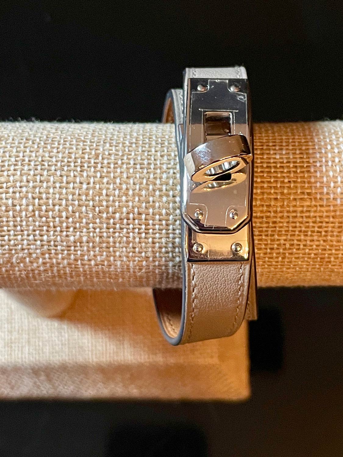 Hermes Kelly Double Tour Bracelet in White — UFO No More
