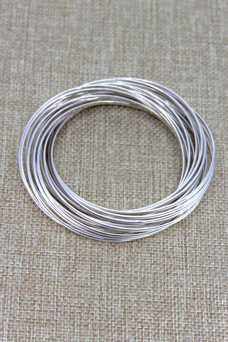 Interlocking Silver Bangle, c1970s