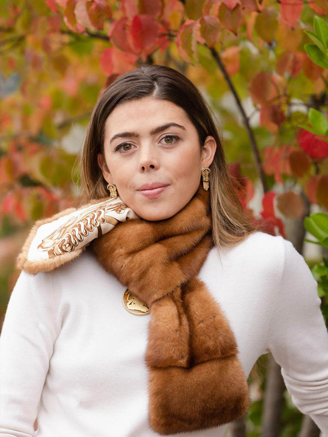 Mink Scarf with Hermès Silk – Chasseur NYC